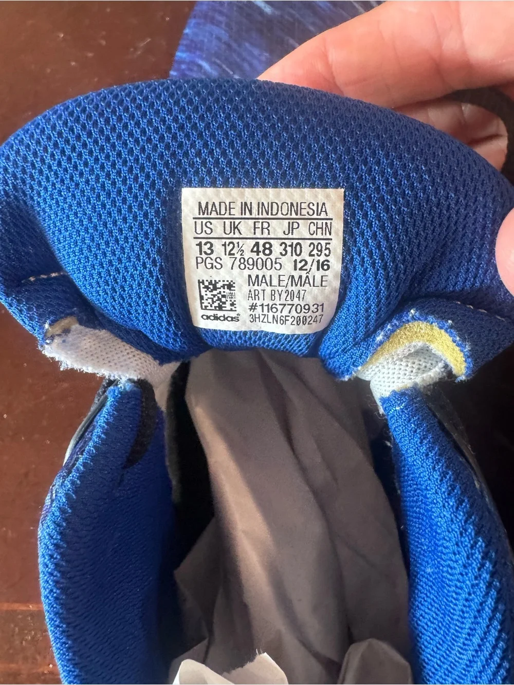 adidas Energy Cloud WTC Low Top Lace-Up Sneakers Blue Mesh Cushioned BY2047
